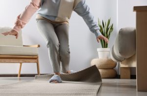 Woman Falling Because Of Footwear